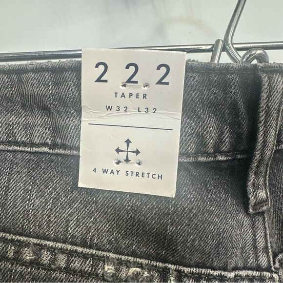 Lucky Brand 222 Taper  NWT Mens' Size 32X32 Distrssed Gray Mens' Stretch Jeans - Picture 11 of 12